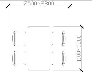 餐厅四人餐桌尺寸