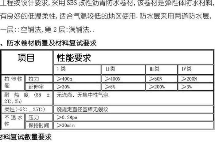 sbs防水卷材型号表示方法