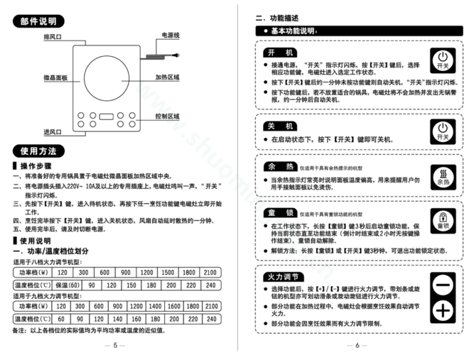 电磁炉的使用方法和注意事项