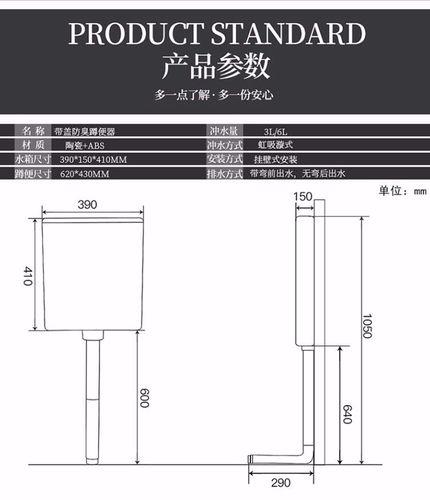 卫生间蹲便器预留尺寸