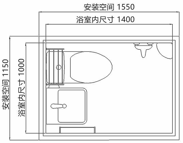 卫生间淋浴安装尺寸